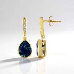 Boucles d'oreilles en argent et Opale Mezezo