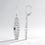 Orecchini in argento con Pietra di Luna Blu (KM by Juwelo)
