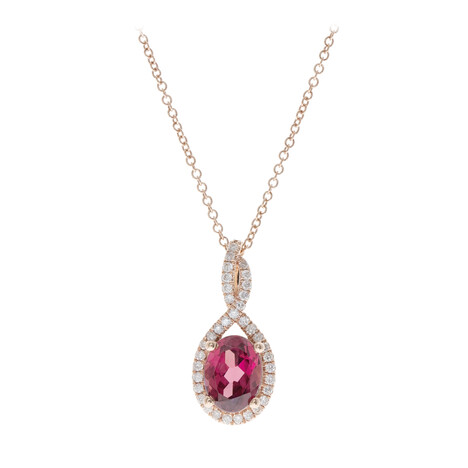 Collana in oro con Rodolite