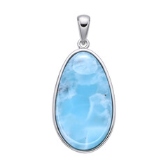 Zilveren hanger met een larimar