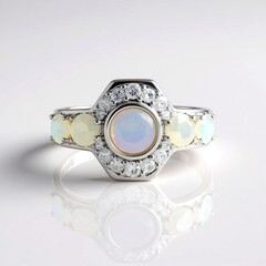 Anello in argento con Opale di Welo