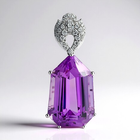 Ciondolo in oro con Kunzite Patroke (AMAYANI)