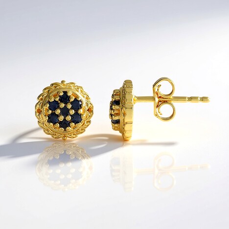 Orecchini in argento con Zaffiro Blu (Gems en Vogue)