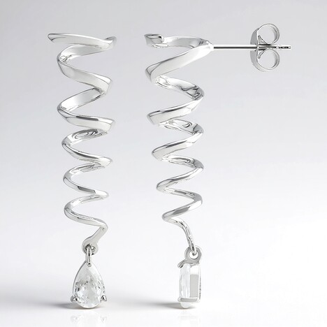 Boucles d'oreilles en argent et Zircon (SAELOCANA)