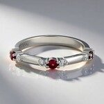 Anello in argento con Spinello Rosso