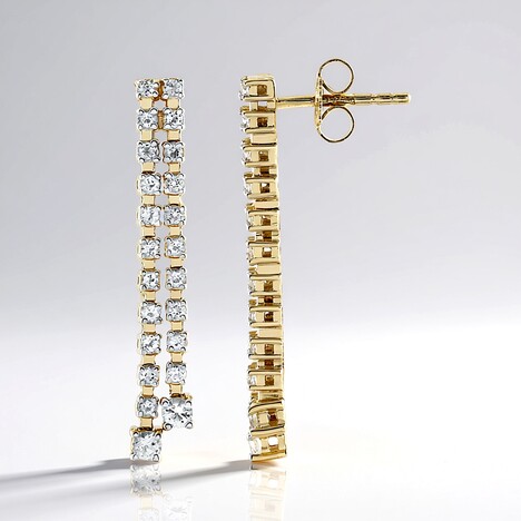 Orecchini in argento con Topazio Bianco