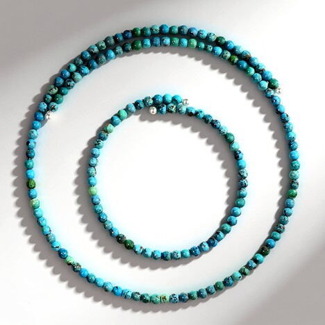 Parure in acciaio con Turchese (Riya)
