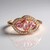 Bague en argent et Tourmaline rose du Nigéria