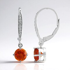 Orecchini in argento con Sfalerite