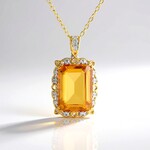 Collana in argento con Citrino (Gems en Vogue)