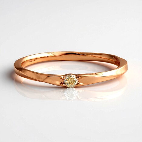 Anello in oro con Diamante Rose de France SI1 di Argyle (Annette)