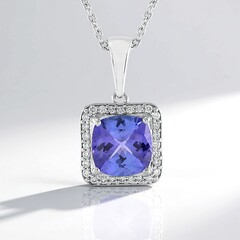 Collana in oro con Tanzanite AAA (AMAYANI)