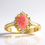 Anello in oro con Rodocrosite Sweet Home