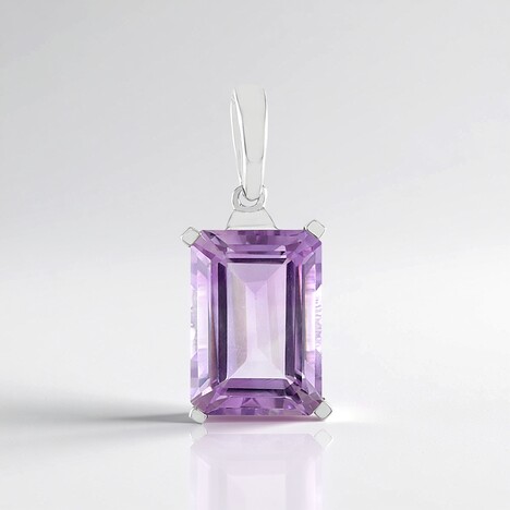 Ciondolo in argento con Ametista Rose de France