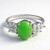 Anello in argento con Crisoprasio Imperiale