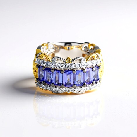 Anello in argento con Tanzanite (Gems en Vogue)