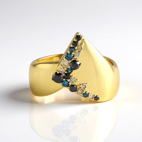 Anello in argento con Diamante Nero