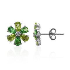 Boucles d'oreilles en argent et Péridot de Birmanie