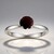 Anello in argento con Granato