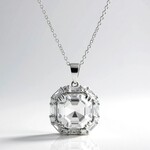 Collana in argento con Topazio Bianco