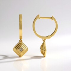 Orecchini in argento con Diamante Champagne I2