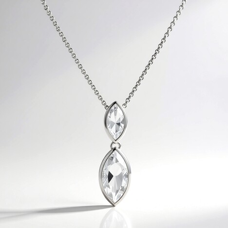 Collana in argento con Topazio Bianco