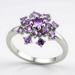 Anello in argento con Zaffiro Ceylon Porpora