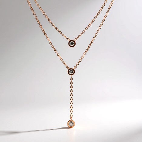 Collana in argento con Diamante Rose de France VS1 di Argyle (Annette)