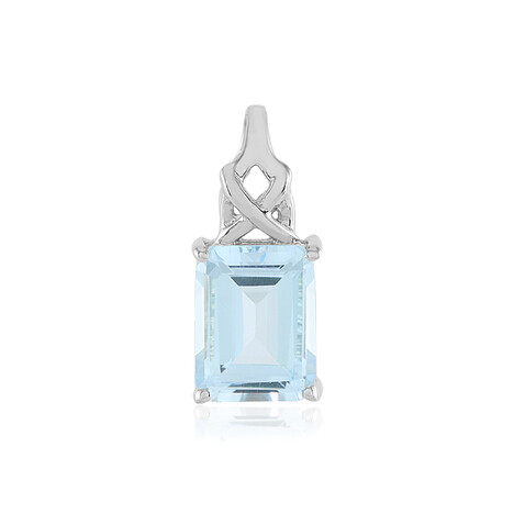 Colgante en plata con Topacio azul cielo