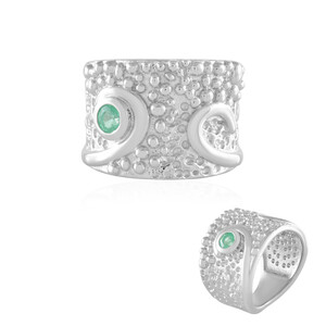 Kolumbianischer Smaragd-Silberring