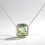 Collana in argento con Ametista Verde (MONOSONO COLLECTION)
