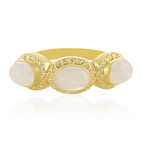 Regenbogen-Mondstein-Silberring