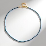 Blue Diamond Silver Necklace