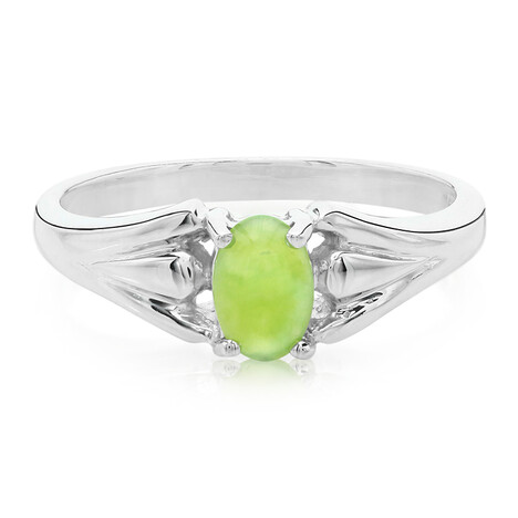 Zilveren ring met een keizerlijk chrysopraas