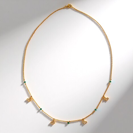 Collana in oro con Smeraldo Zambia AAA (de Melo Gold)
