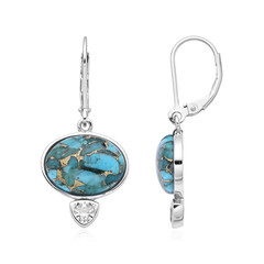 Zilveren oorbellen met turkoois mozaïeken