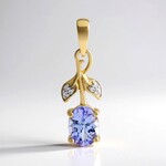 Ciondolo in oro con Tanzanite Rosa (non riscaldata)