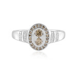 I2 Champagner-Diamant-Silberring (de Melo)