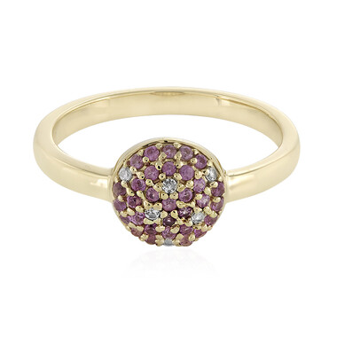 Gouden ring met roze saffieren