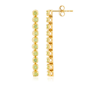 Burmese Peridot Silver Earrings