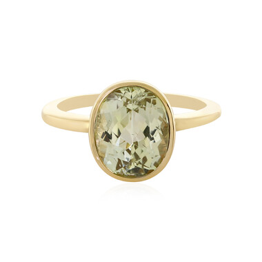 Anello in oro con Kunzite Canarino