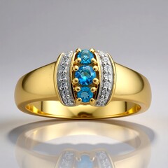 Anello in oro con Haüyne