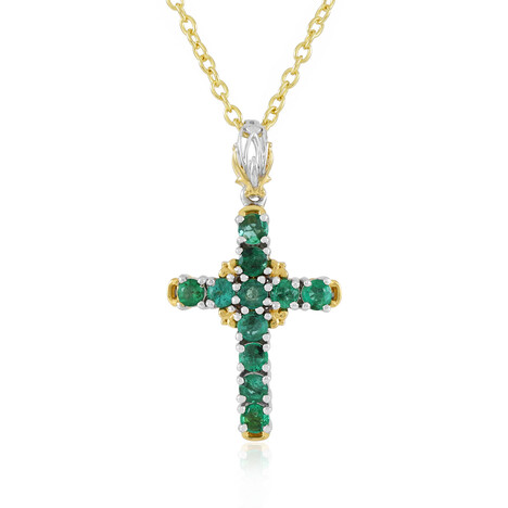 Collana in argento con Smeraldo Zambia (Gems en Vogue)