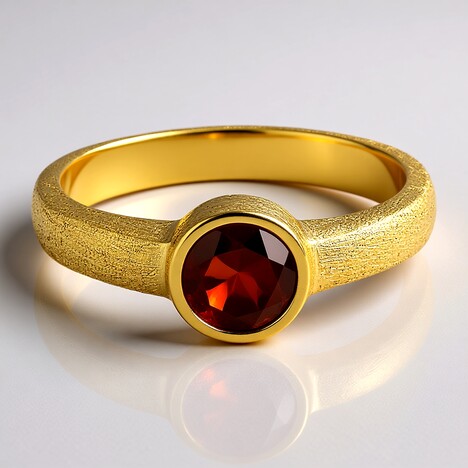 Bague en argent et Grenat d'Inde (MONOSONO COLLECTION)