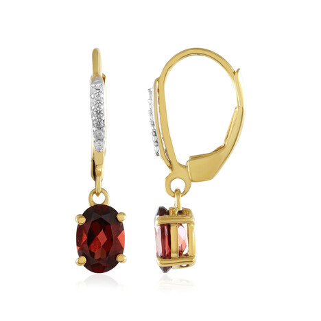 Mosambik-Granat-Silberohrringe