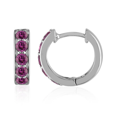 Rhodolite Silver Earrings
