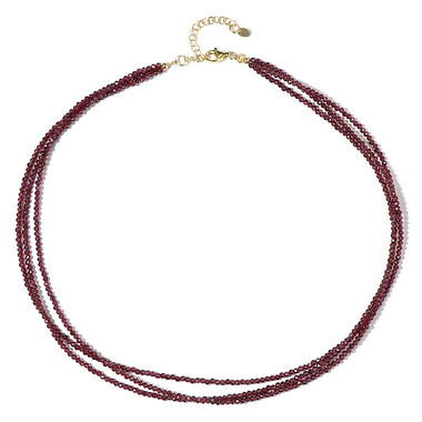 Collar en plata con Granate de Mozambique