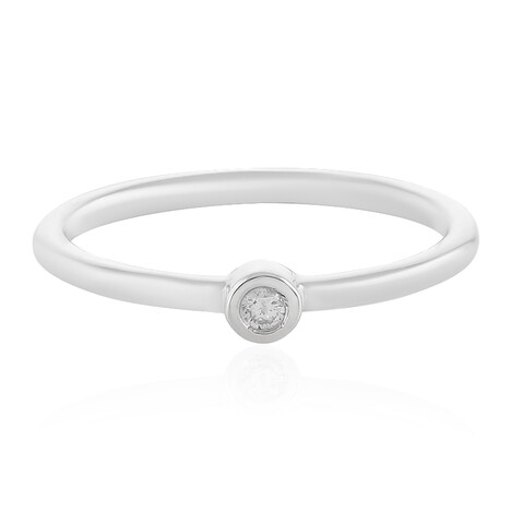 Anello in argento con Diamante I2 (H)