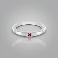 Anello in argento con Spinello Rosa