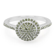 Fancy-Diamant-Silberring